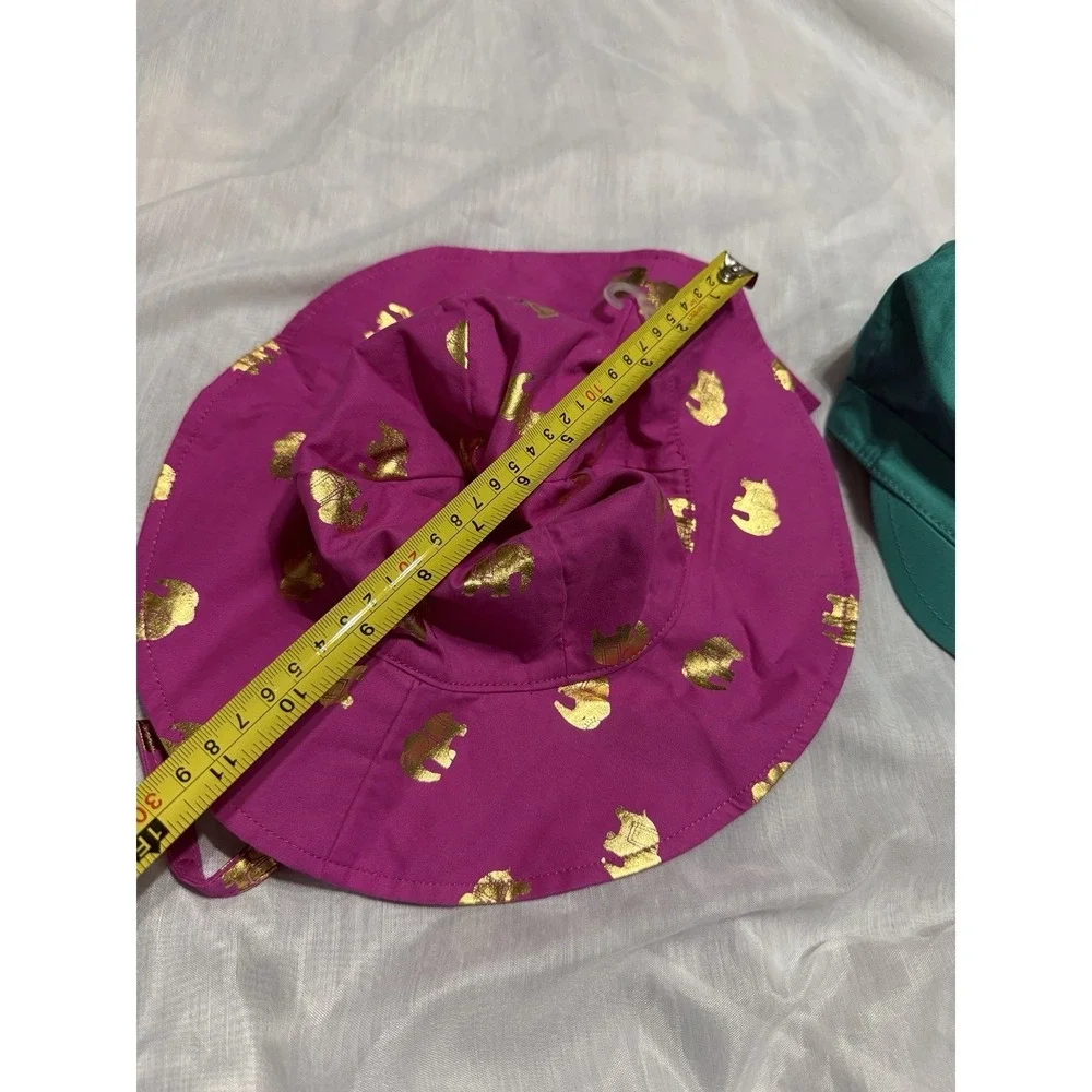 Lot of 2 Gymboree Girls Hat NWT 12-24 mo 2T 3T Teal Pink Elephants Baby Toddler